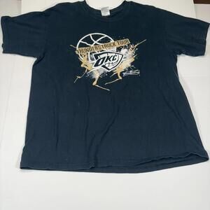 Oklahoma City Thunder Thunderstruck Tour Basketball Fan Black T Shirt L